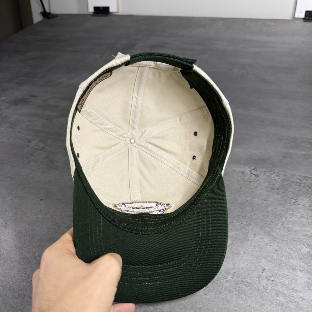 Vintage Ahead Interlaken Switzerland Golf Club‎ Hat Khaki Tan Green Cotton Strap - Picture 7 of 7